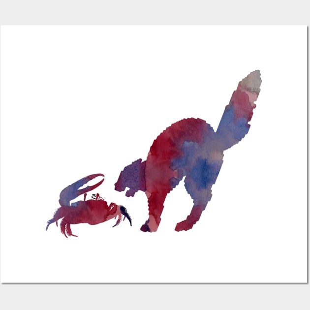 Cat and crab Wall Art by TheJollyMarten